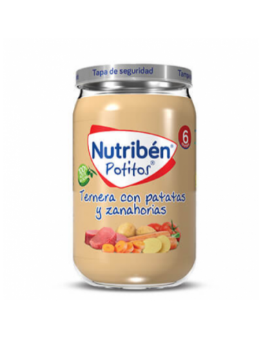 NUTRIBEN POTITO POLLO Y TERNERA CON VERDURITAS 235G +6MESES