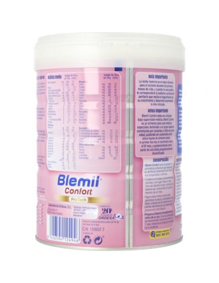 Blemil Plus Confort 800g para Lactantes con Trastornos Digestivos Leves
