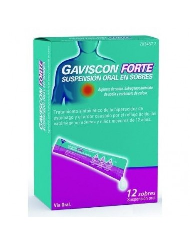 GAVISCON FORTE 12 SOBRES DE 10 ML