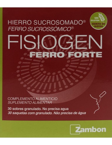 FISIOGEN ferro FORTE   30 Sobres 30 mg